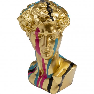 Déco buste homme doré coulées de peinture Kare Design