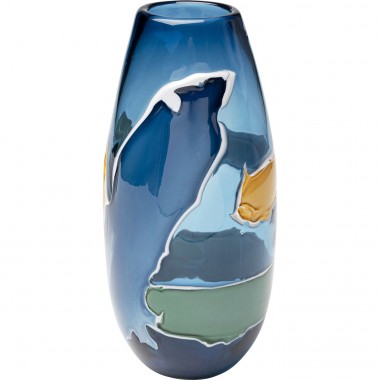Vase Universe bleu 30cm Kare Design