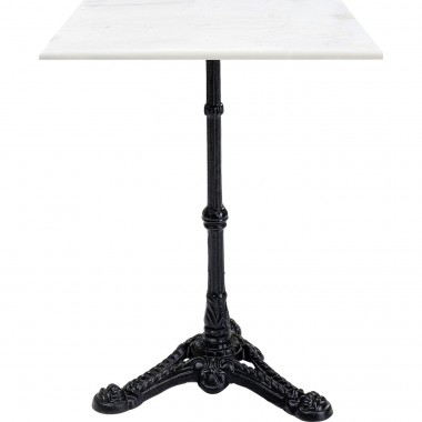 Table Bistrot carrée 60x60cm marbre blanc Kare Design