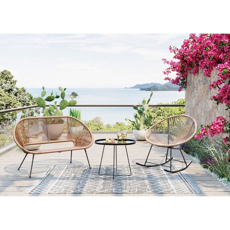 Chaise à bascule Acapulco nature