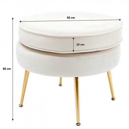 Tabouret Water Lily écru Kare Design