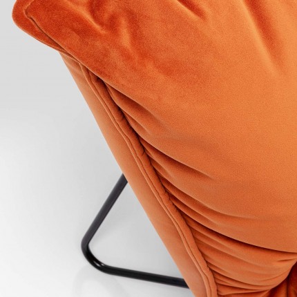 Fauteuil Port Pino velours orange Kare Design