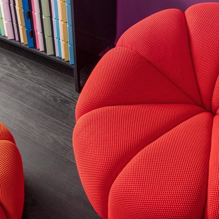 Fauteuil pivotant Peppo Lounge rouge Kare Design