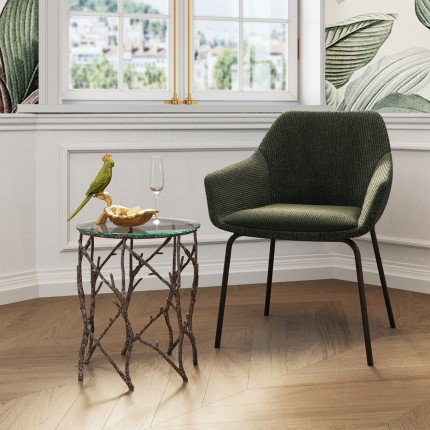 Chair with armrests Avignon green Kare Design