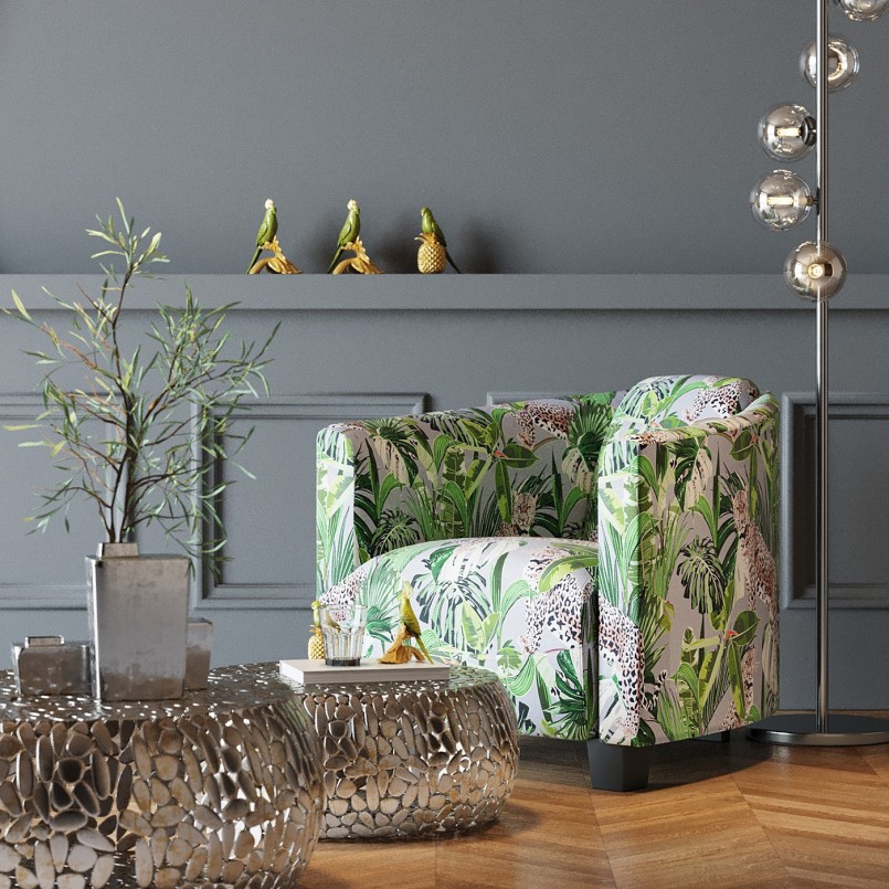 Table basse Pebbles Deluxe argenté (jeu de 2)