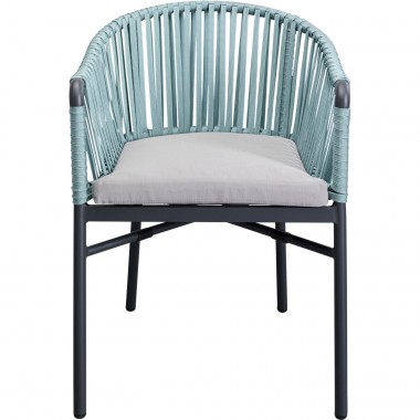Chaise de jardin avec accoudoirs Santanyi bleue Kare Design