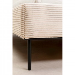 Bed East Side Cord 160x200cm cream Kare Design