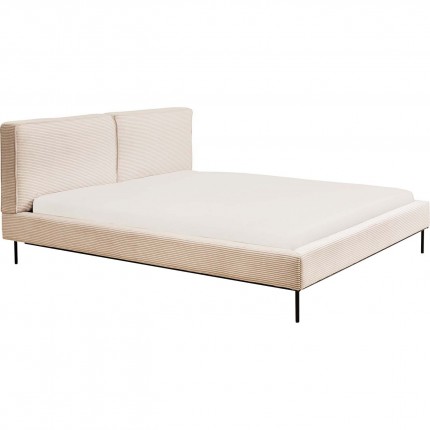 Bed East Side Cord 160x200cm cream Kare Design
