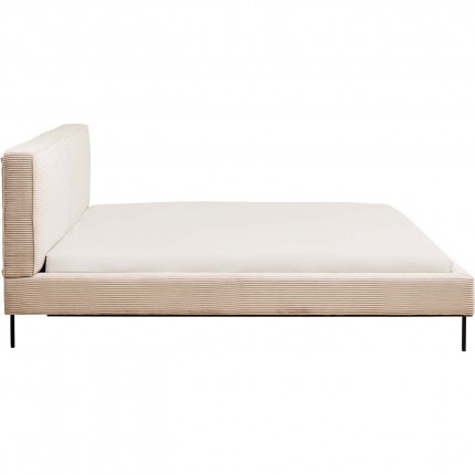 Bed East Side Cord 160x200cm cream Kare Design