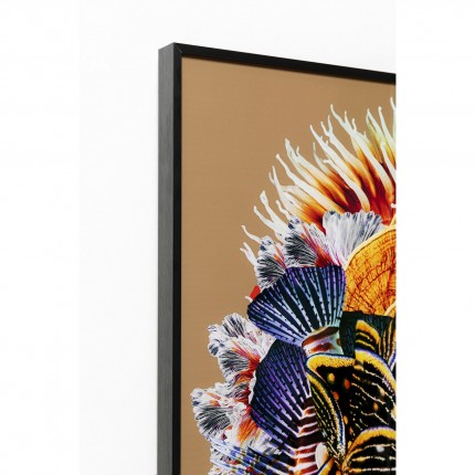 Affiche encadrée femme coraux poissons 120x120cm Kare Design