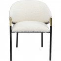 Chaise avec accoudoirs Boulevard Boucle crème Kare Design