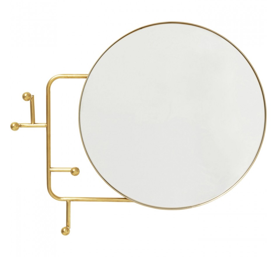 Porte-manteau miroir Tristan 65cm doré Kare Design