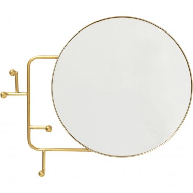 Porte-manteau miroir Tristan 65cm doré Kare Design