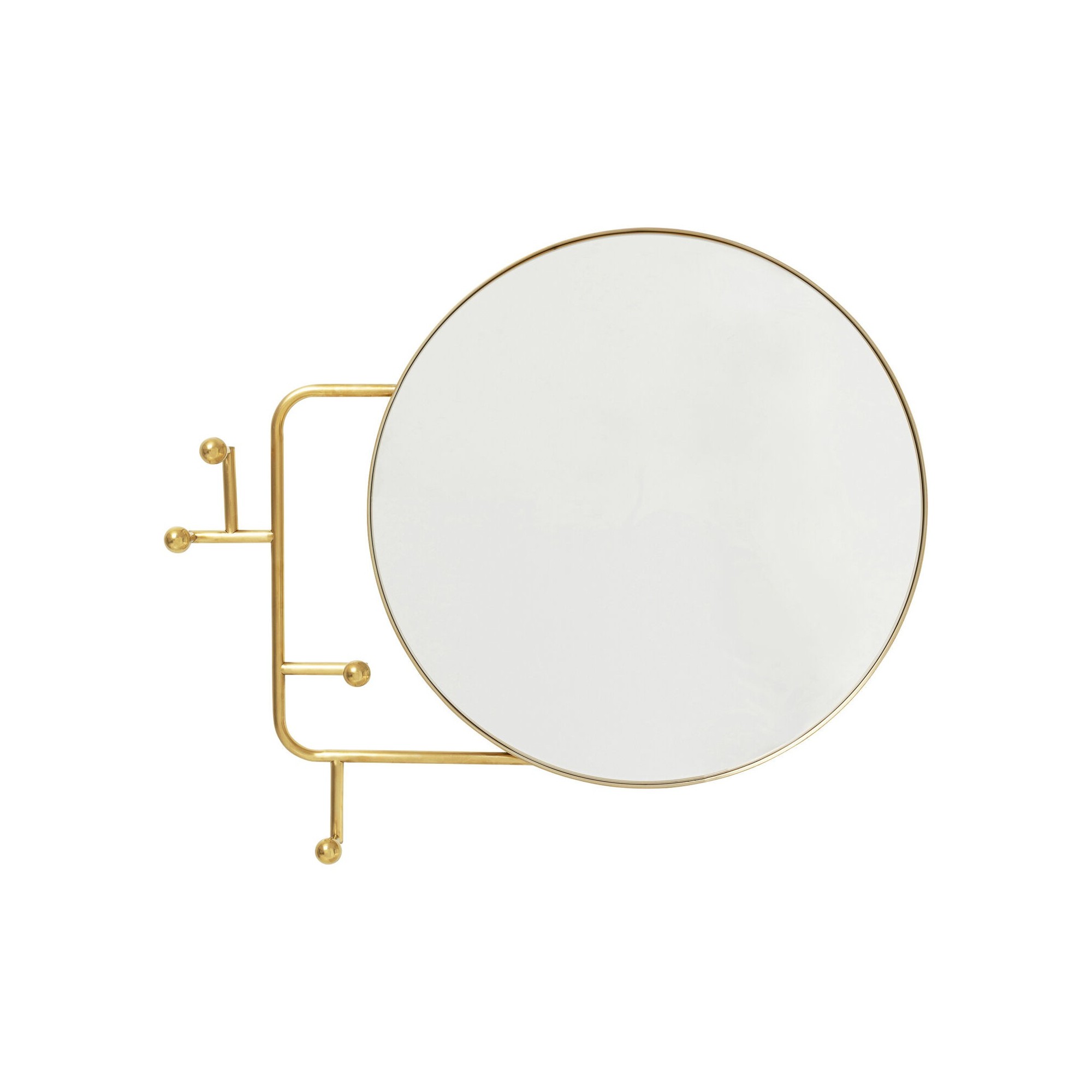 Porte-manteau miroir Tristan 65cm doré Kare Design