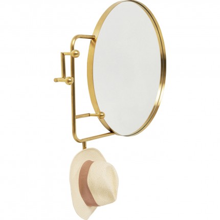 Porte-manteau miroir Tristan 65cm doré Kare Design