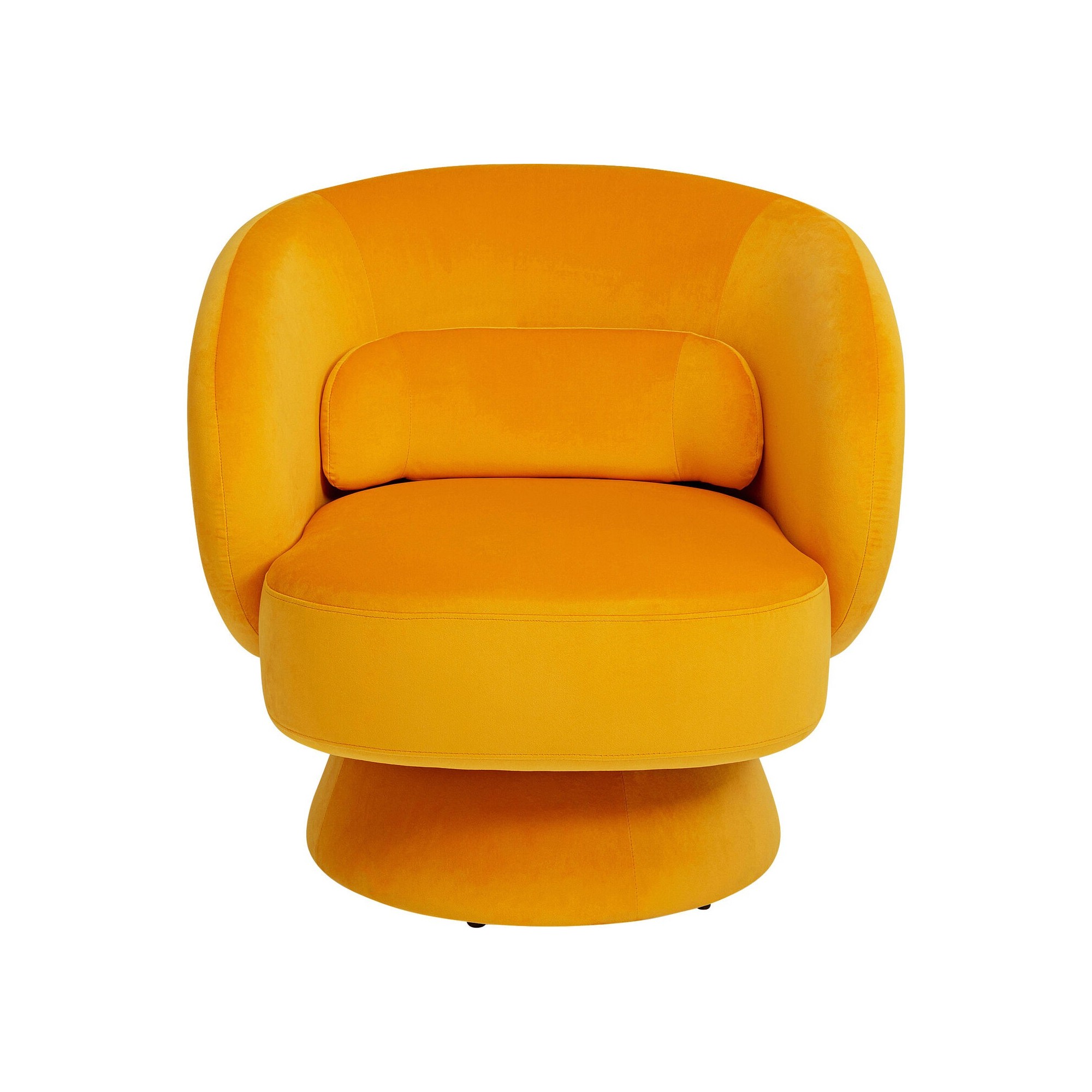 Fauteuil pivotant Orion velours jaune Kare Design