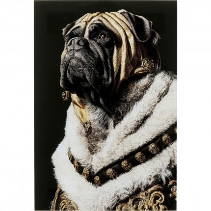 Tableau en verre mastiff roi 40x60cm Kare Design