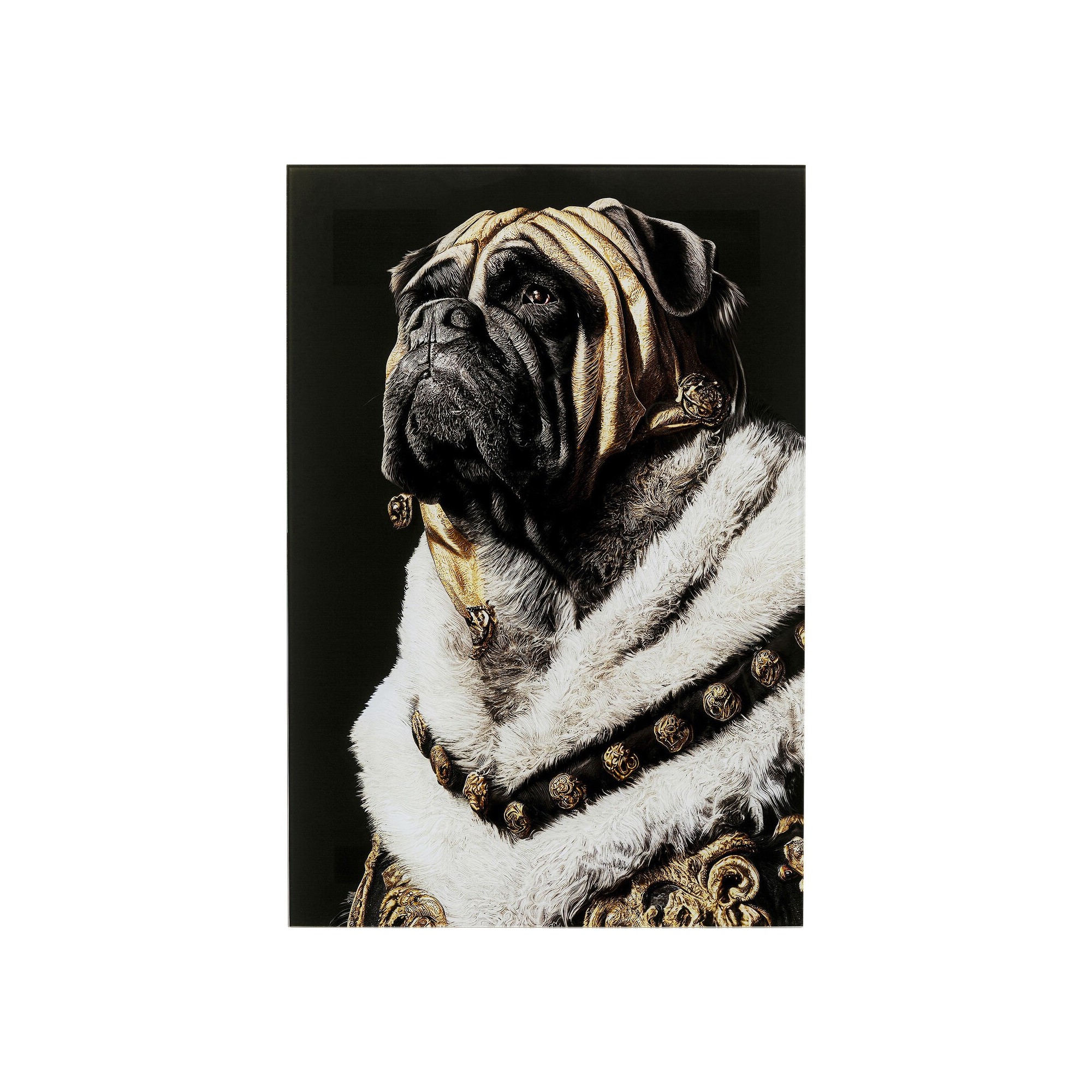 Tableau en verre mastiff roi 40x60cm Kare Design