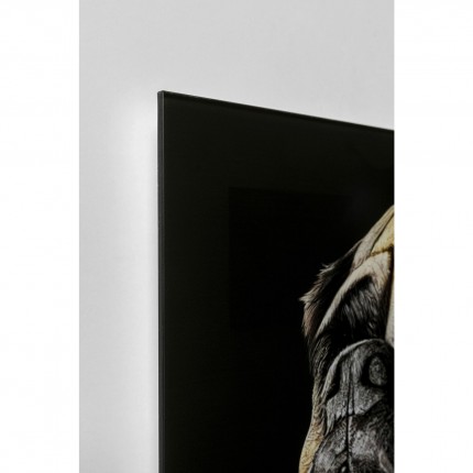 Tableau en verre mastiff roi 40x60cm Kare Design