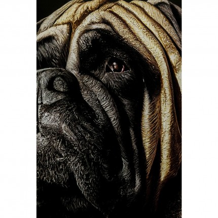 Tableau en verre mastiff roi 40x60cm Kare Design