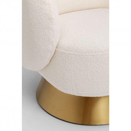 Fauteuil pivotant Orion crème Kare Design