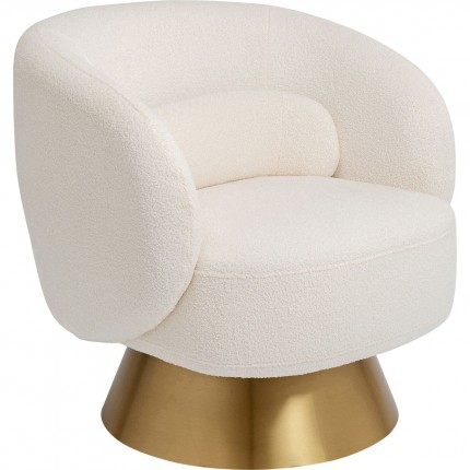 Fauteuil pivotant Orion crème Kare Design