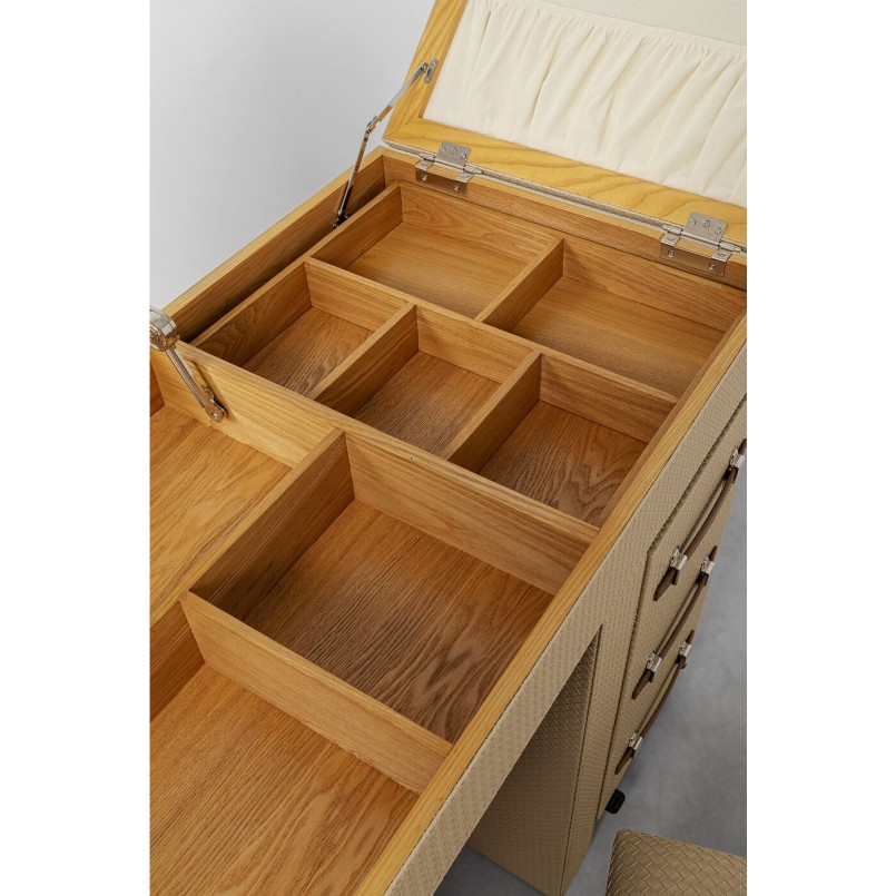 Coiffeuse Combinaison Venezia (rangements + siege) Kare Design
