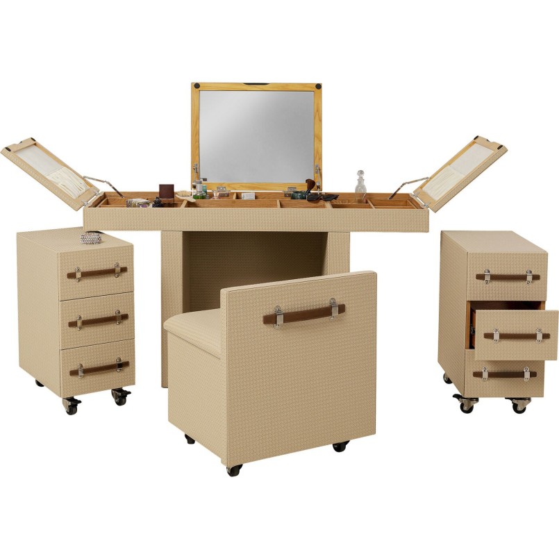 Coiffeuse Combinaison Venezia (rangements + siege) Kare Design