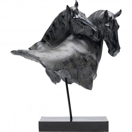 Déco buste deux chevaux noirs Kare Design