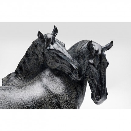 Déco buste deux chevaux noirs Kare Design