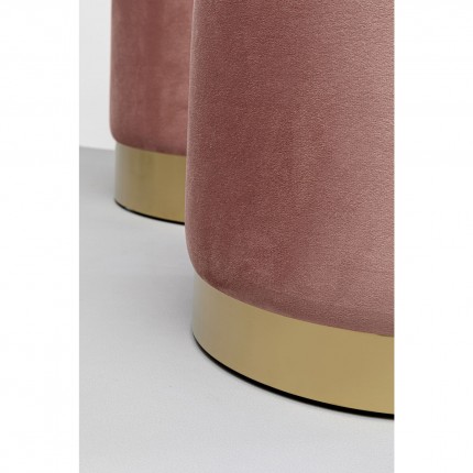 Tabourets-coffres Cherry rose et laiton set de 2 Kare Design