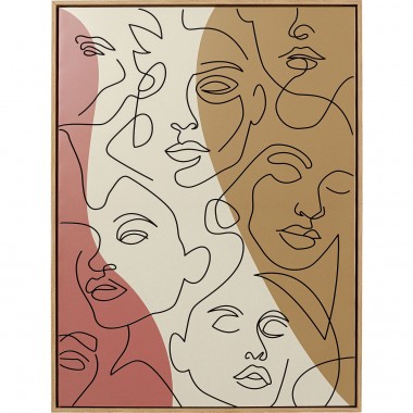 Tableau Faccia Arte tricolore 90x120cm Kare Design
