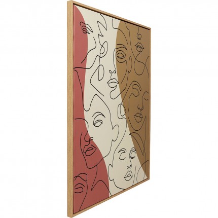 Tableau Faccia Arte tricolore 90x120cm Kare Design