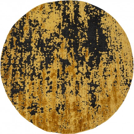 Carpet Silja ochre and black Ø200cm Kare Design Carpet Silja ochre and black Ø200cm Kare Design