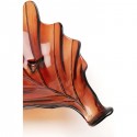 Coupe feuille rouge 49cm Kare Design