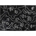 Tapis visages noir Kare Design