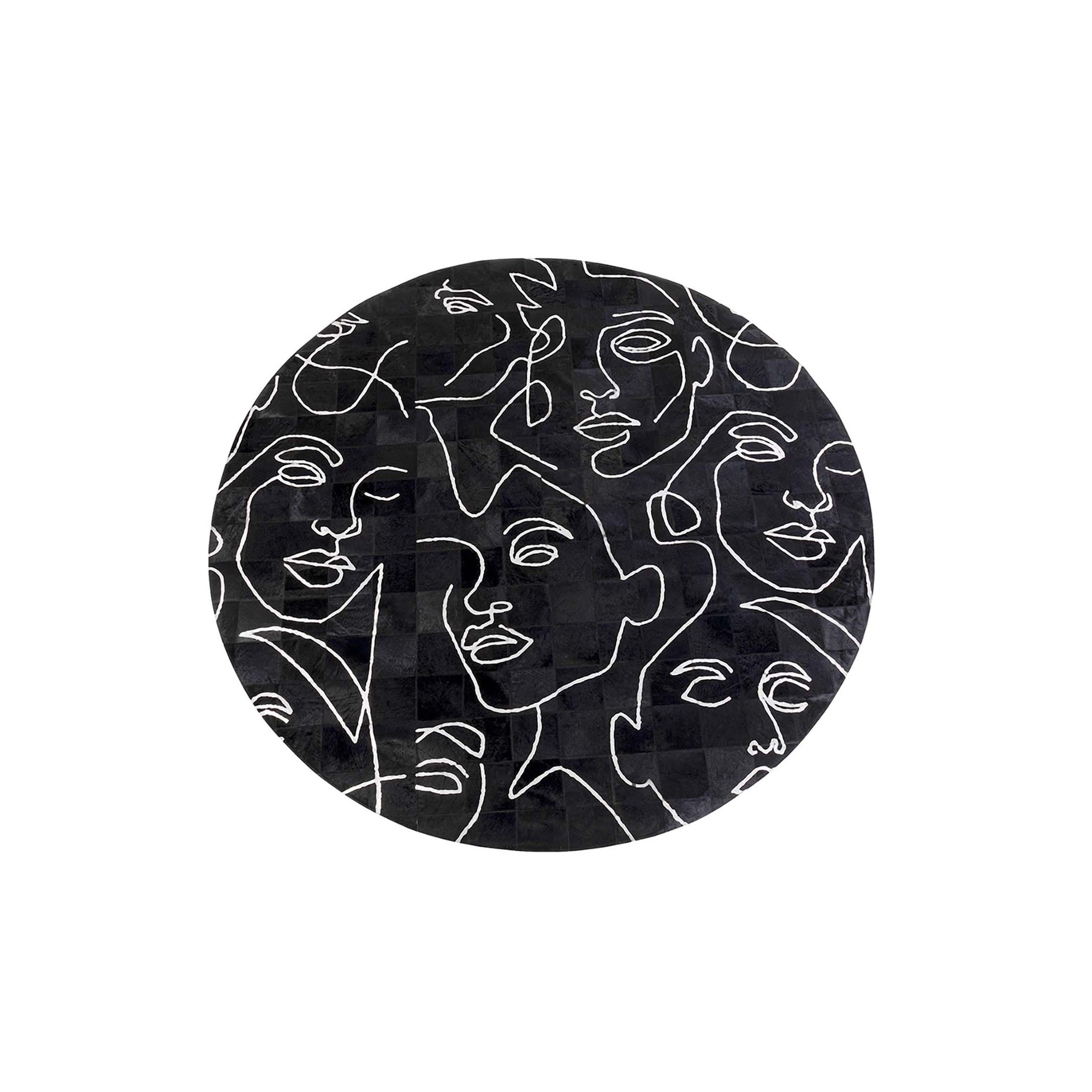 Tapis visages noir 250cm Kare Design