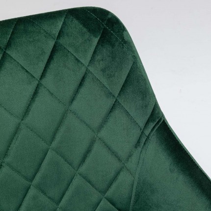 Chaise avec accoudoirs Bretagne velours vert Kare Design