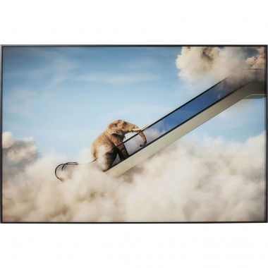 Affiche encadrée éléphant escalator 150x100cm Kare Design