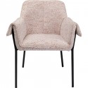 Chaise avec accoudoirs Bess rose Kare Design
