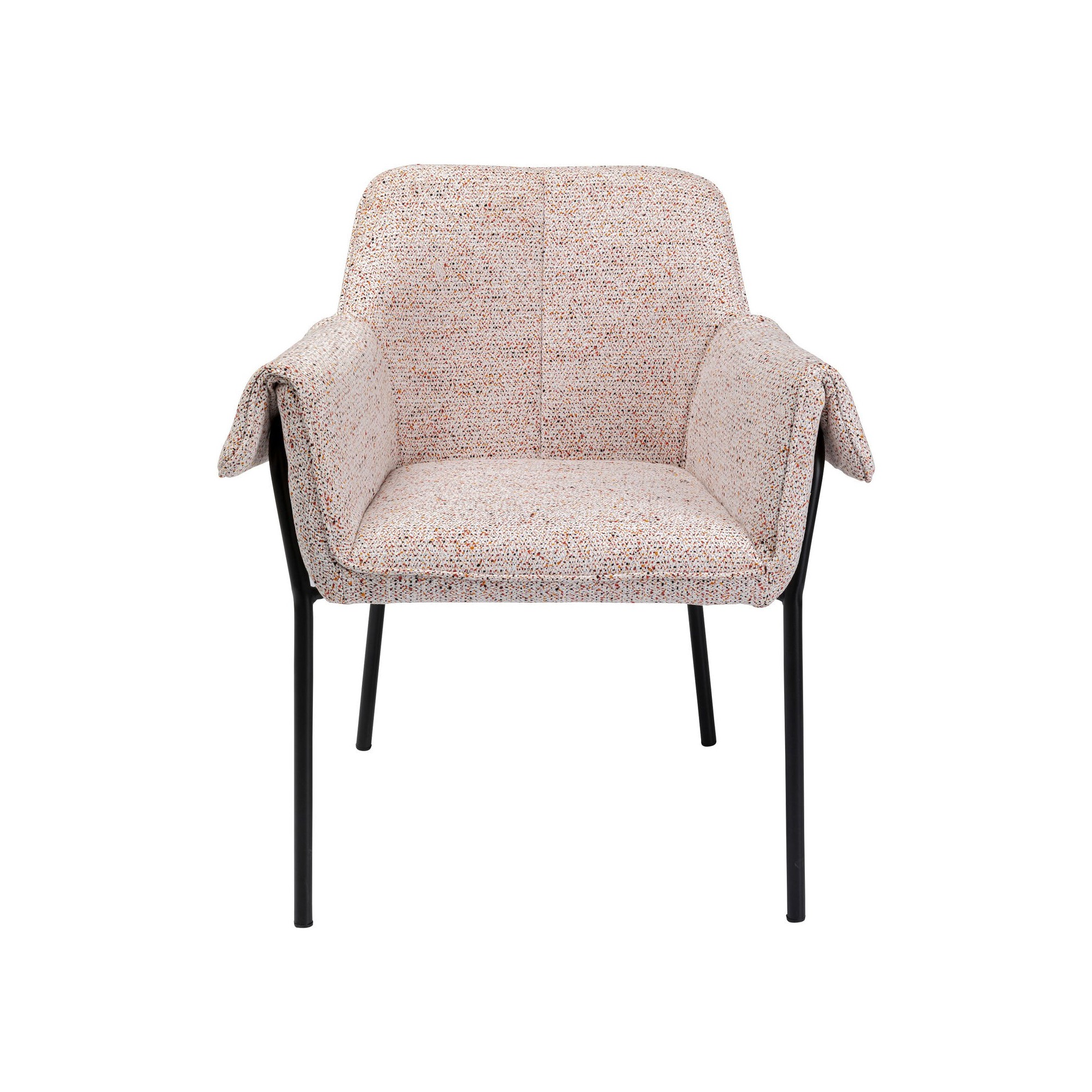 Chaise avec accoudoirs Bess rose Kare Design