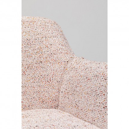 Chaise avec accoudoirs Bess rose Kare Design