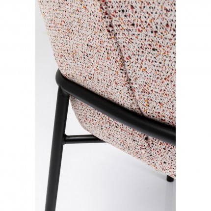 Chaise avec accoudoirs Bess rose Kare Design