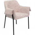 Chaise avec accoudoirs Bess rose Kare Design