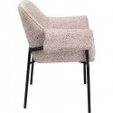 Chaise avec accoudoirs Bess rose Kare Design