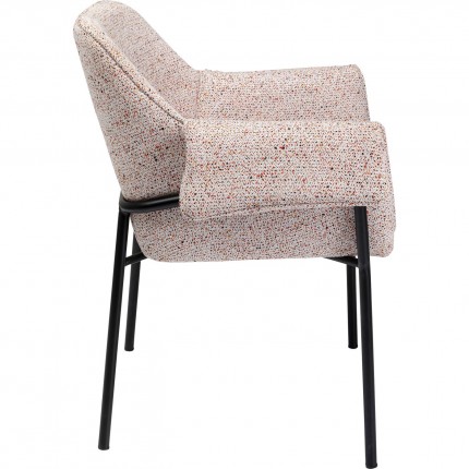 Chaise avec accoudoirs Bess rose Kare Design