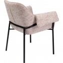 Chaise avec accoudoirs Bess rose Kare Design