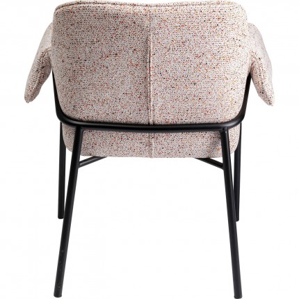 Chaise avec accoudoirs Bess rose Kare Design