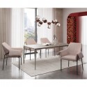 Chaise avec accoudoirs Bess rose Kare Design