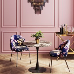 Table Schickeria 80cm effet marbre noir  Kare Design